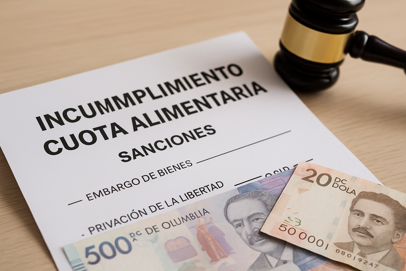 Sanciones Incumplimiento Cuota Alimentaria